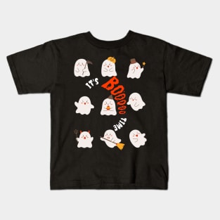 It's Boo Time Shirt, Funny T-Shirt, Cute Ghosts Tee, Halloween Gift Ideas Kids T-Shirt